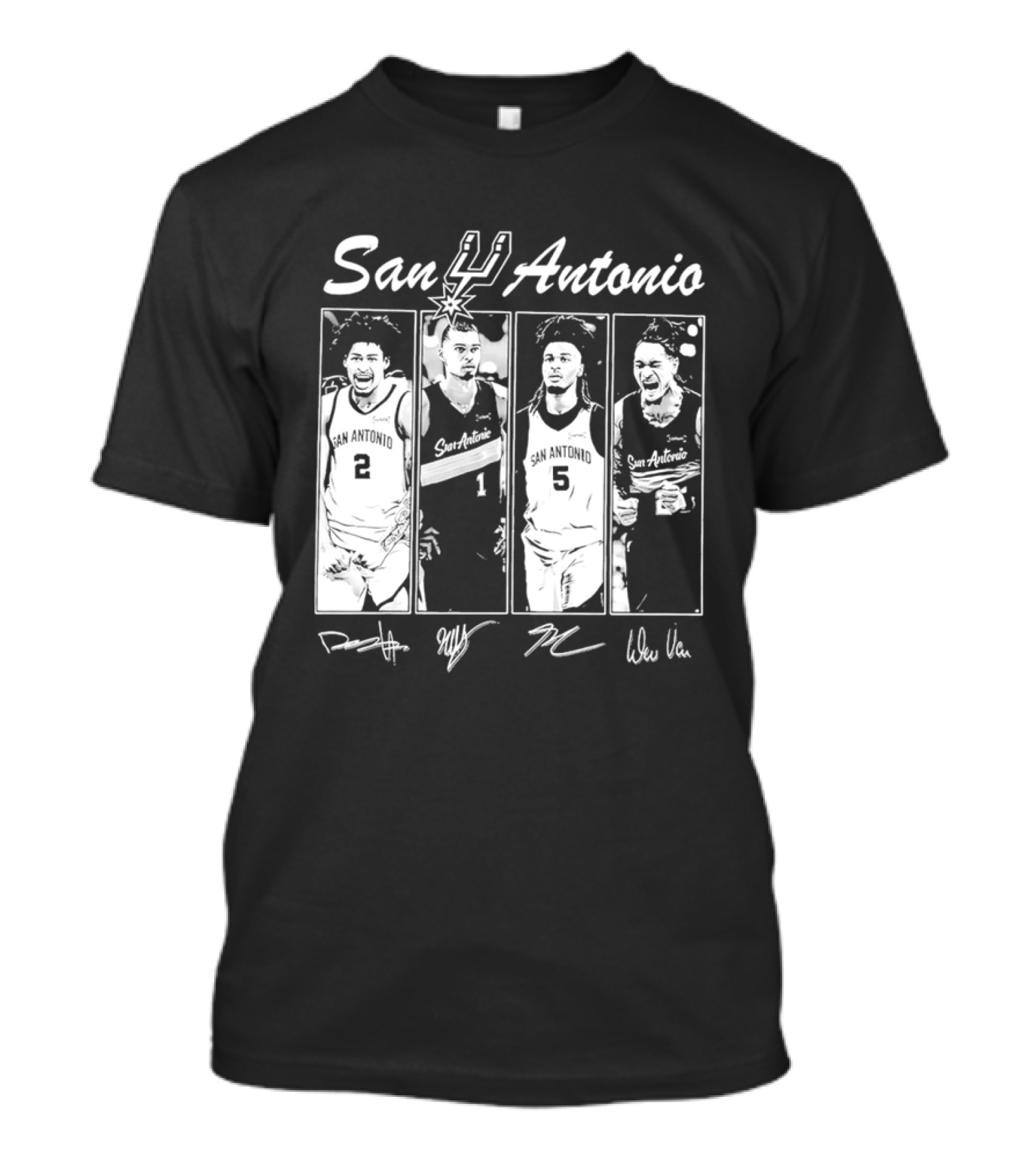 San Antonio Spurs Basketball Signatures And Players Number 2 1 5 T-Shirt