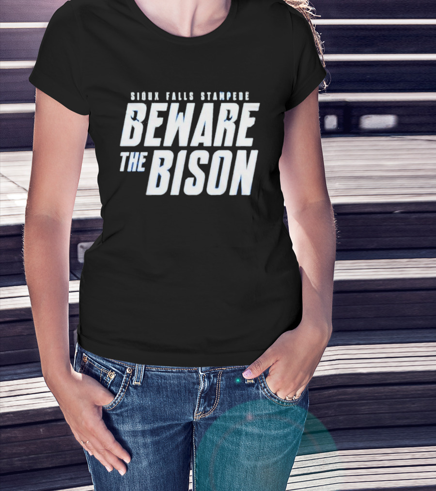 Sioux Falls Stampede Beware The Bison Clark Cup Final 2026 T-Shirt