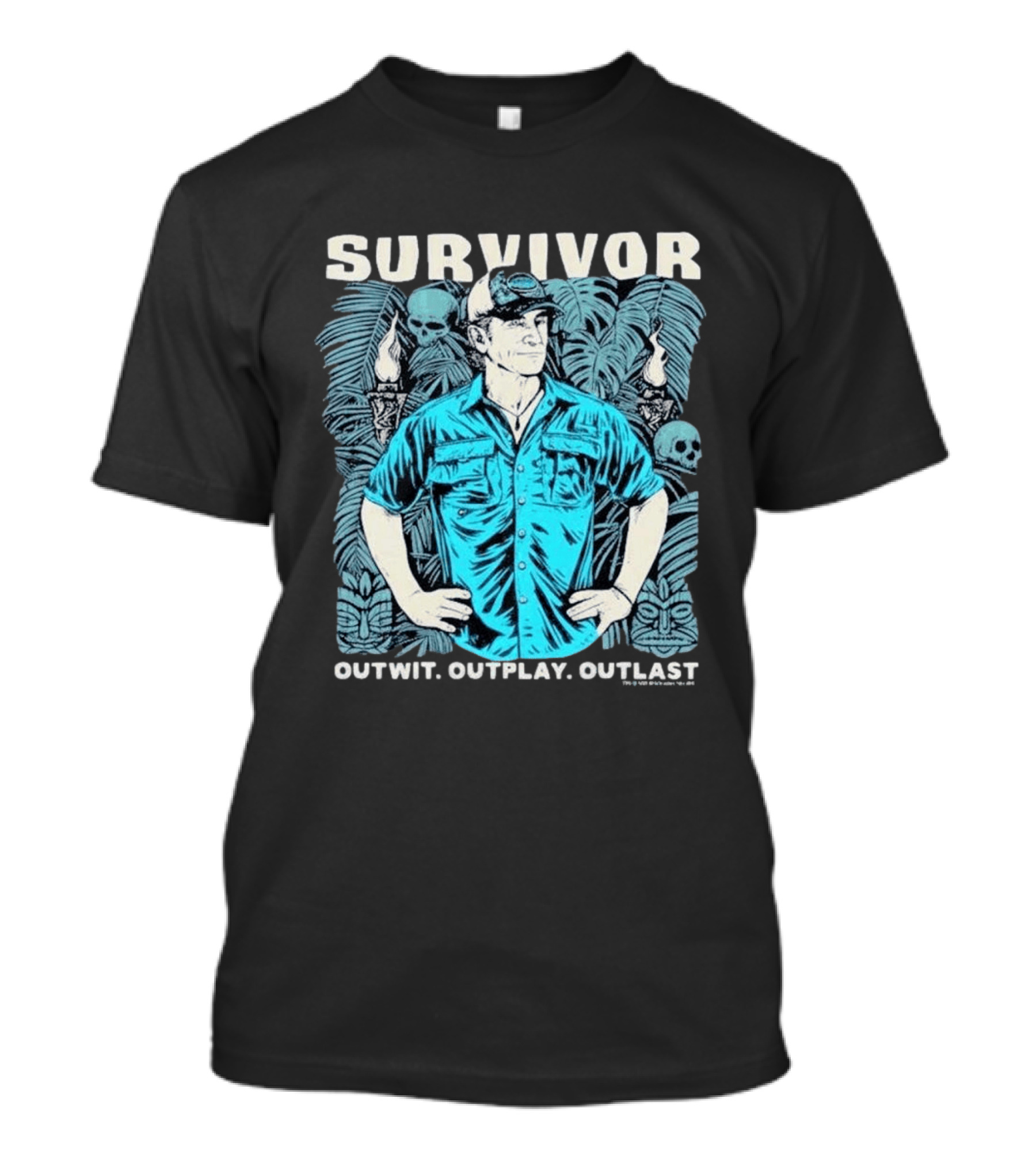 Survivor Jeff Outwit Outplay Outlast Tropical Island Adventure T-Shirt