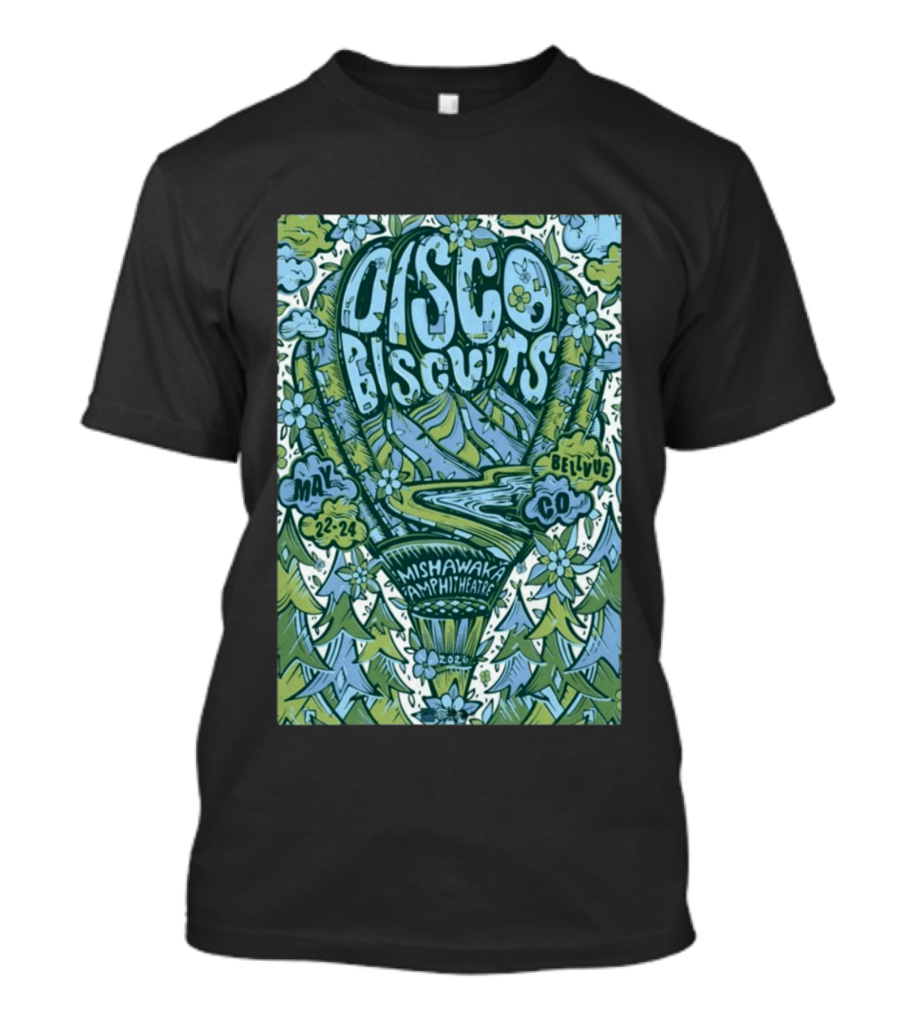 Disco Biscuits Mishawaka Amphitheatre May 22 24 2026 Bellvue CO T-Shirt