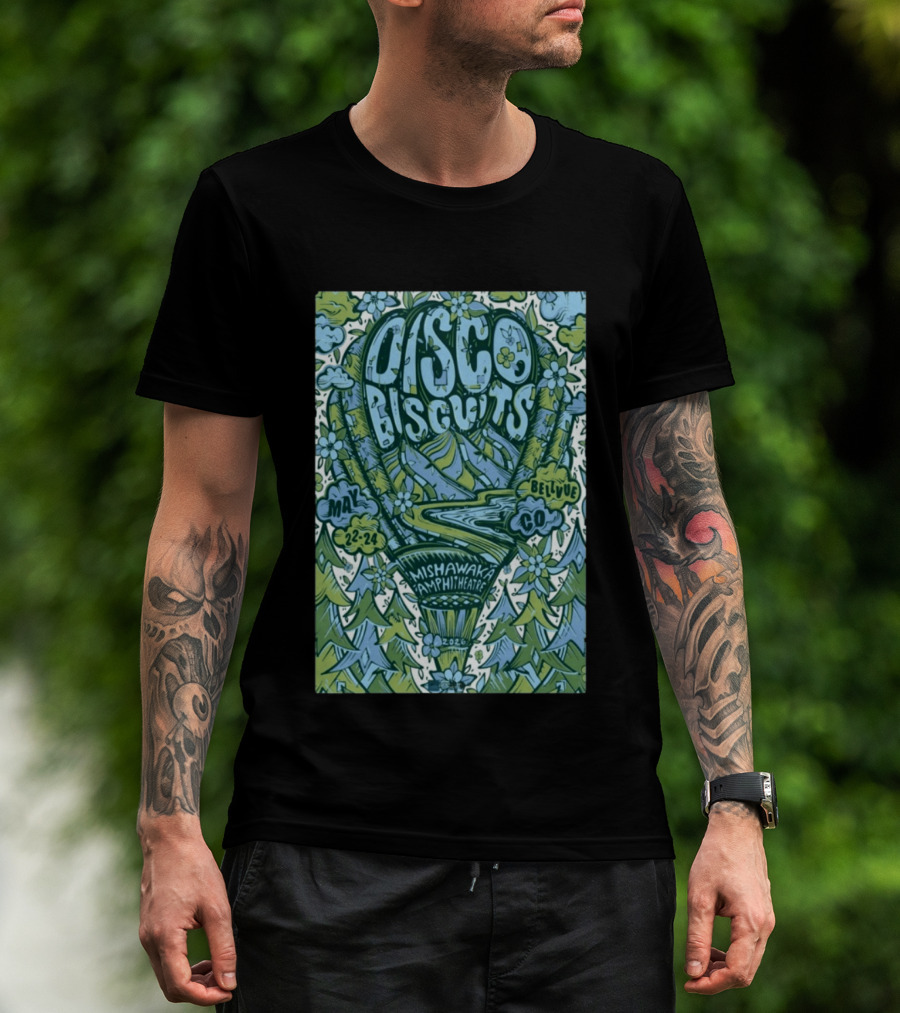 Disco Biscuits Mishawaka Amphitheatre May 22 24 2026 Bellvue CO T-Shirt