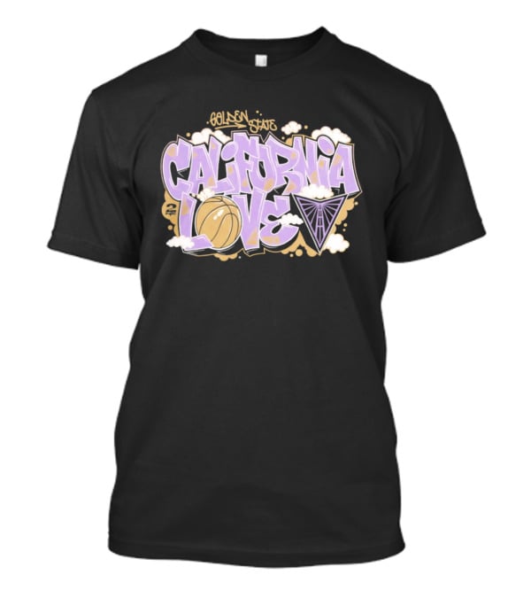 Golden State Valkyries Sportiqe X 2PAC California Love Basketball Clouds T-Shirt