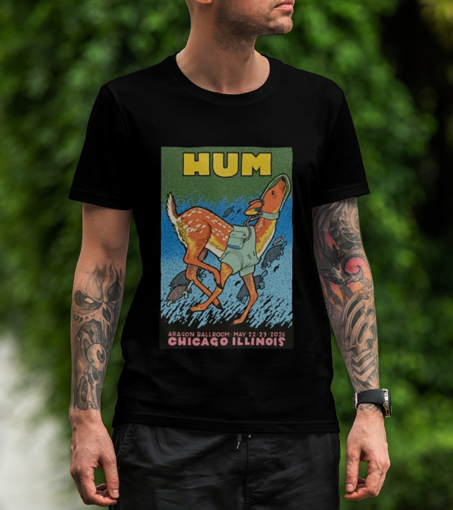 Hum Band Aragon Ballroom Concert Tour Chicago May 22 23 2026 T-Shirt