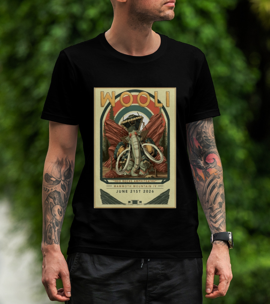 Wooli Red Rocks Amphitheatre Mammoth Mountain IV Jun 21 2026 T-Shirt