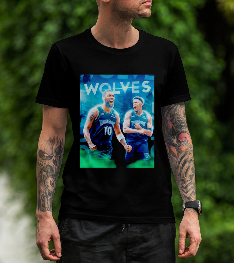Wolves Timberwolves Kyrie Irving Anthony Edwards Basketball NBA Stars T-Shirt