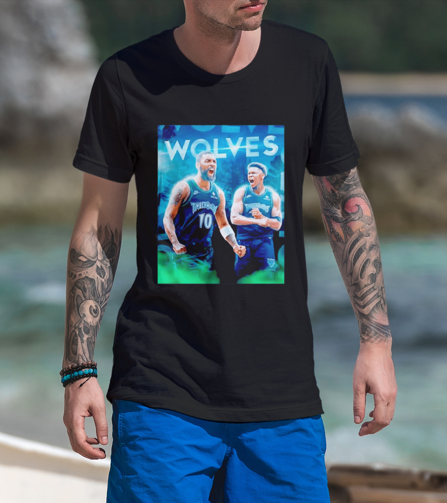 Wolves Timberwolves Kyrie Irving Anthony Edwards Basketball NBA Stars T-Shirt