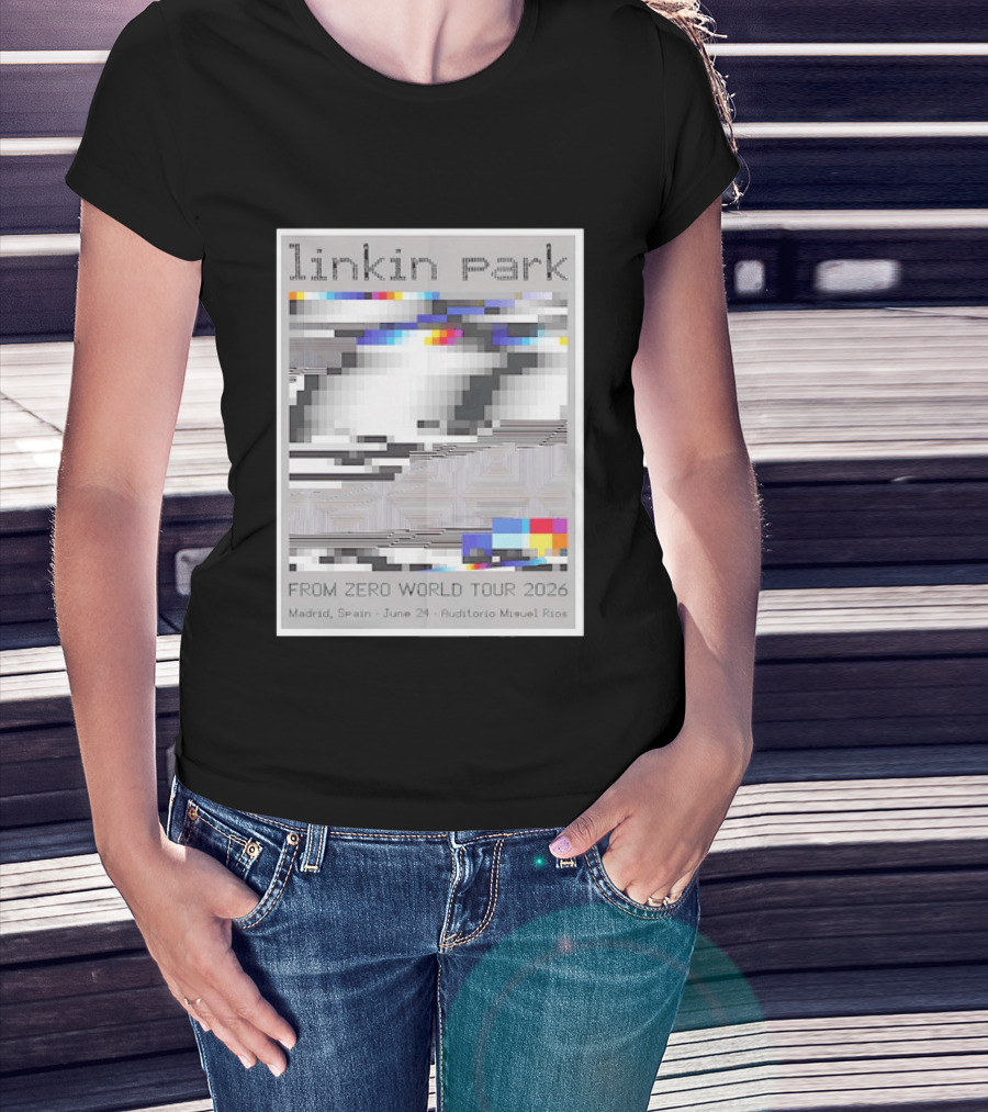 Linkin Park From Zero World Tour 2026 Madrid Spain June 24 Auditorio Miguel Rios T-Shirt