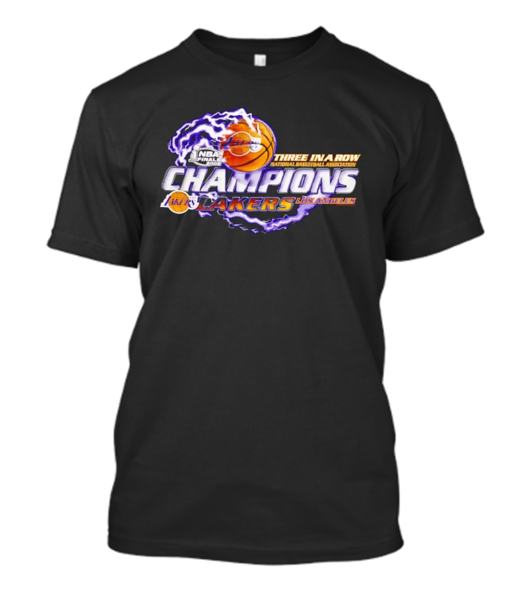 NBA Champions Los Angeles Lakers Three In A Row National Basketball Association T-Shirt