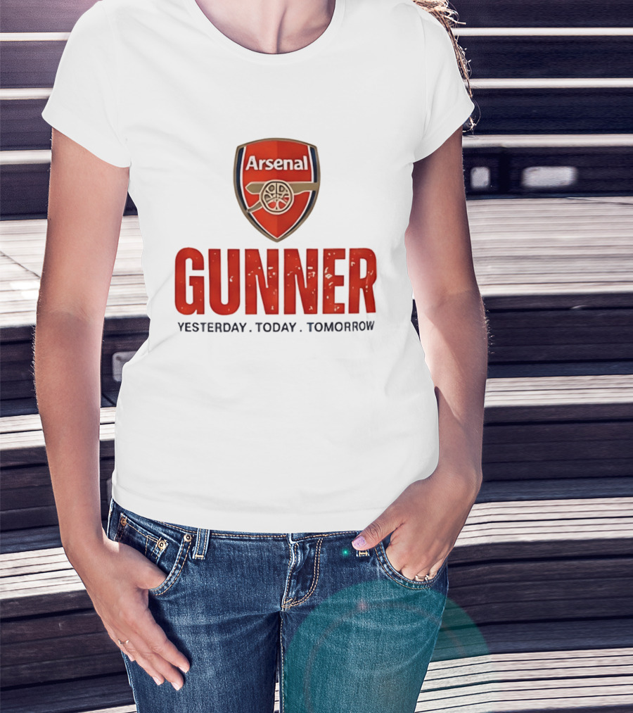 Arsenal Gunner Emblem Yesterday Today Tomorrow T-Shirt