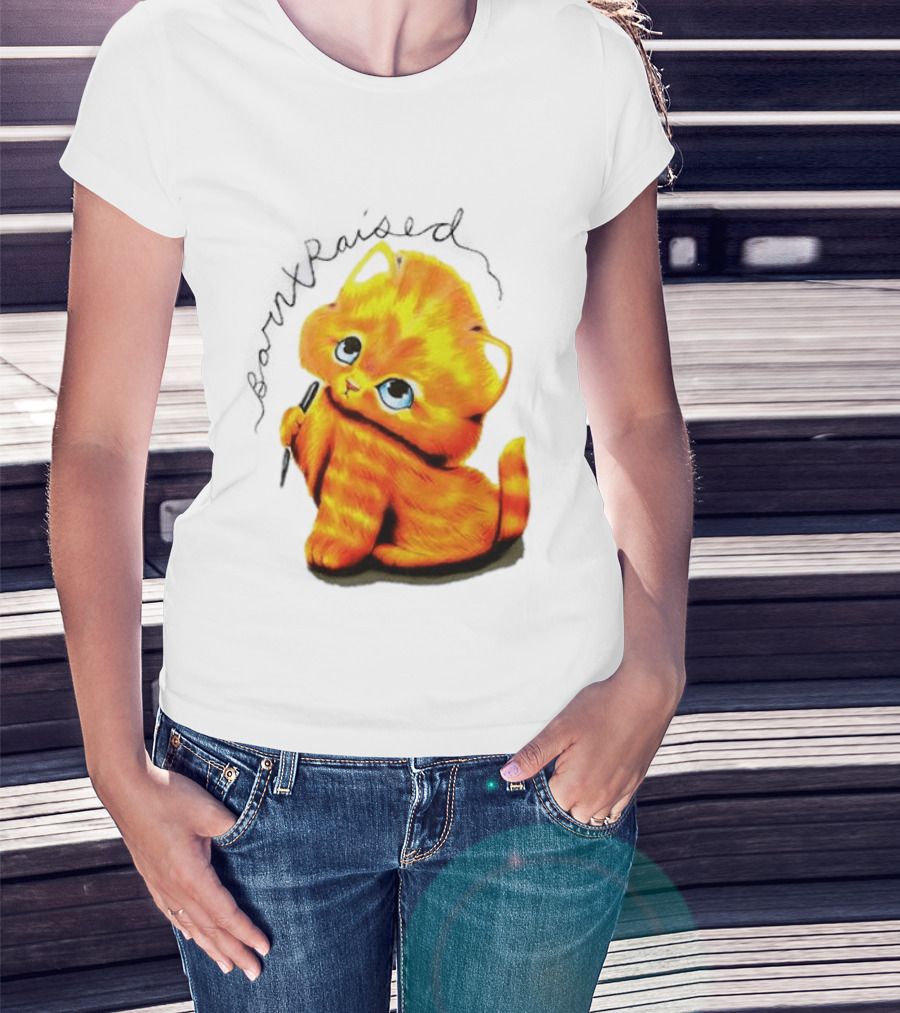 Born X Raised Mischief Orange Cat T-Shirt