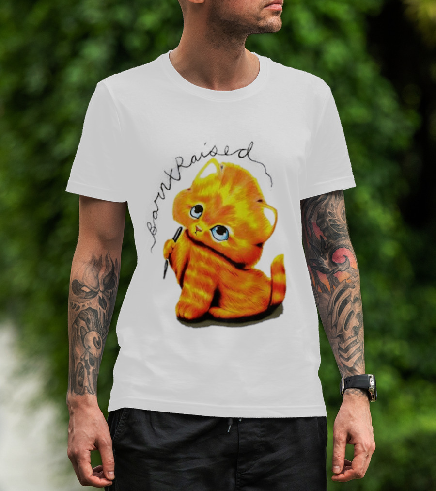 Born X Raised Mischief Orange Cat T-Shirt