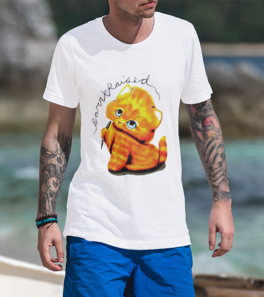 Born X Raised Mischief Orange Cat T-Shirt