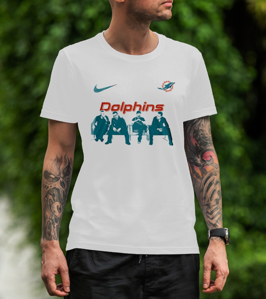 Miami Dolphins Nike Collaboration U2 Band Meeting T-Shirt