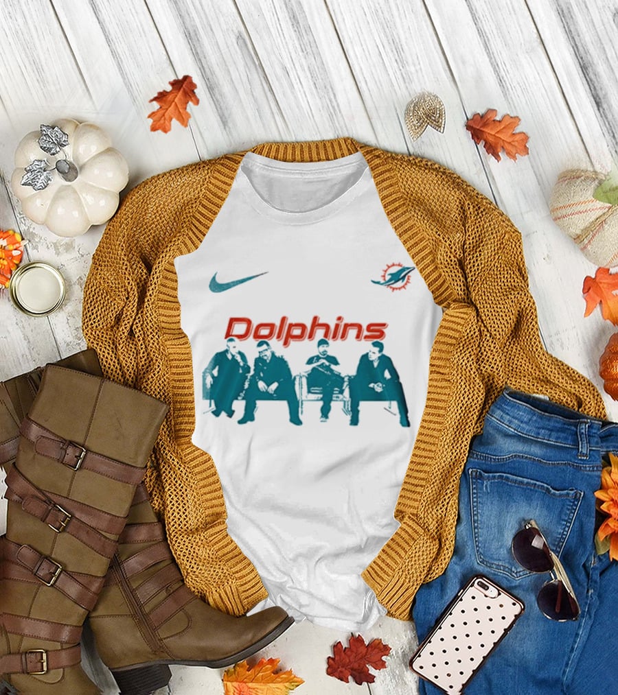 Miami Dolphins Nike Collaboration U2 Band Meeting T-Shirt
