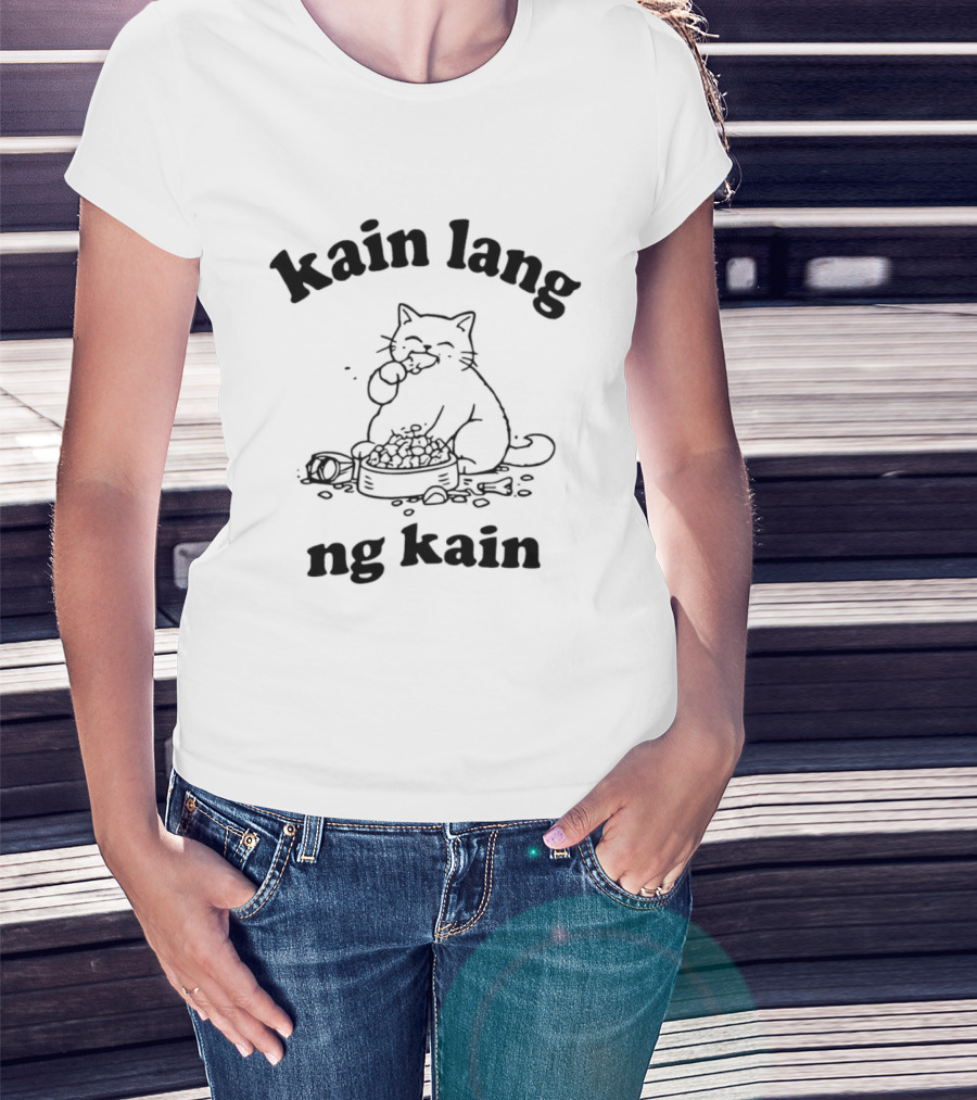 Kain Lang Ng Kain Cat Eating T-Shirt