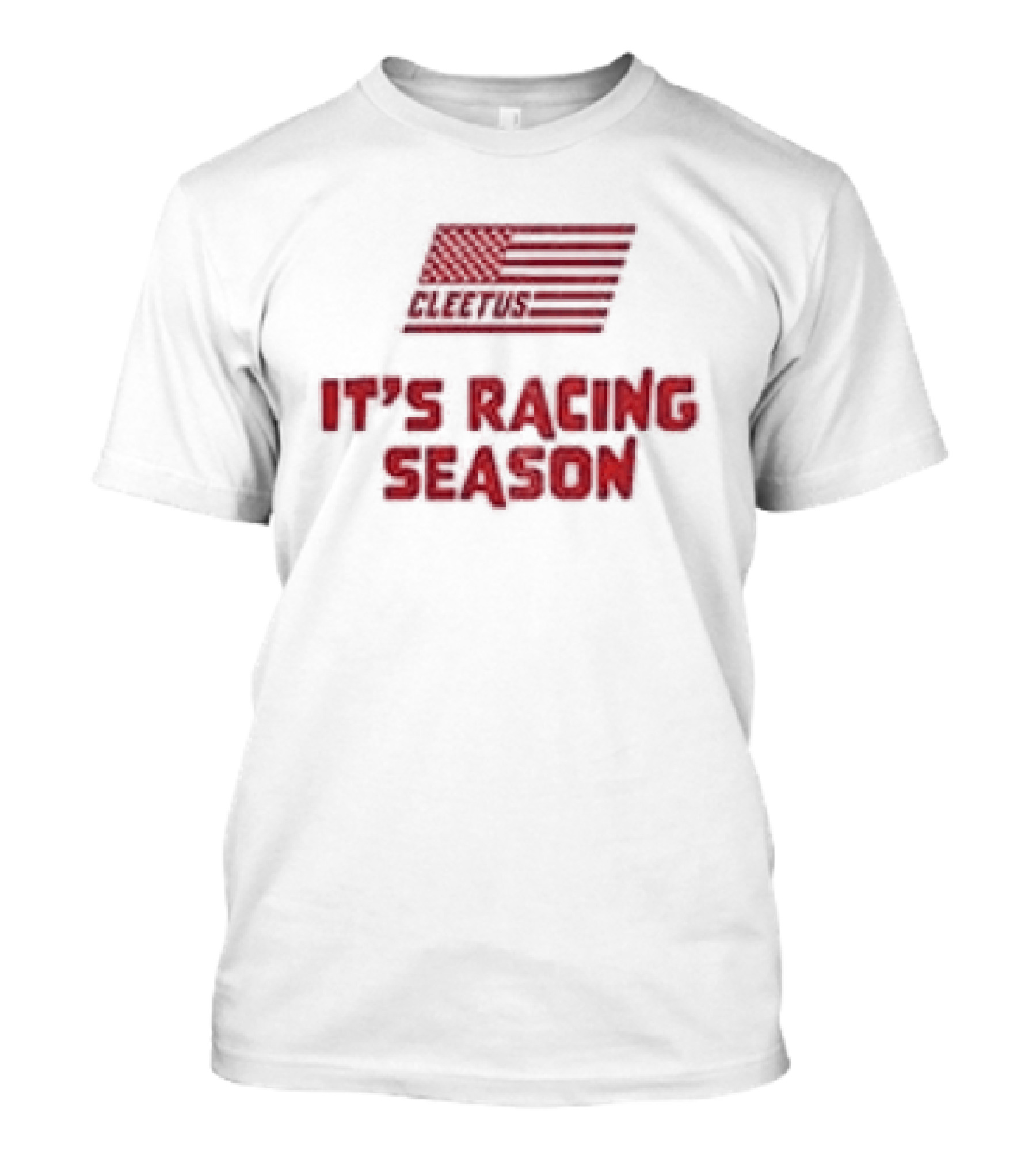 Cleetus Turbski It's Racing Season Checkered Flag Racing Fan T-Shirt