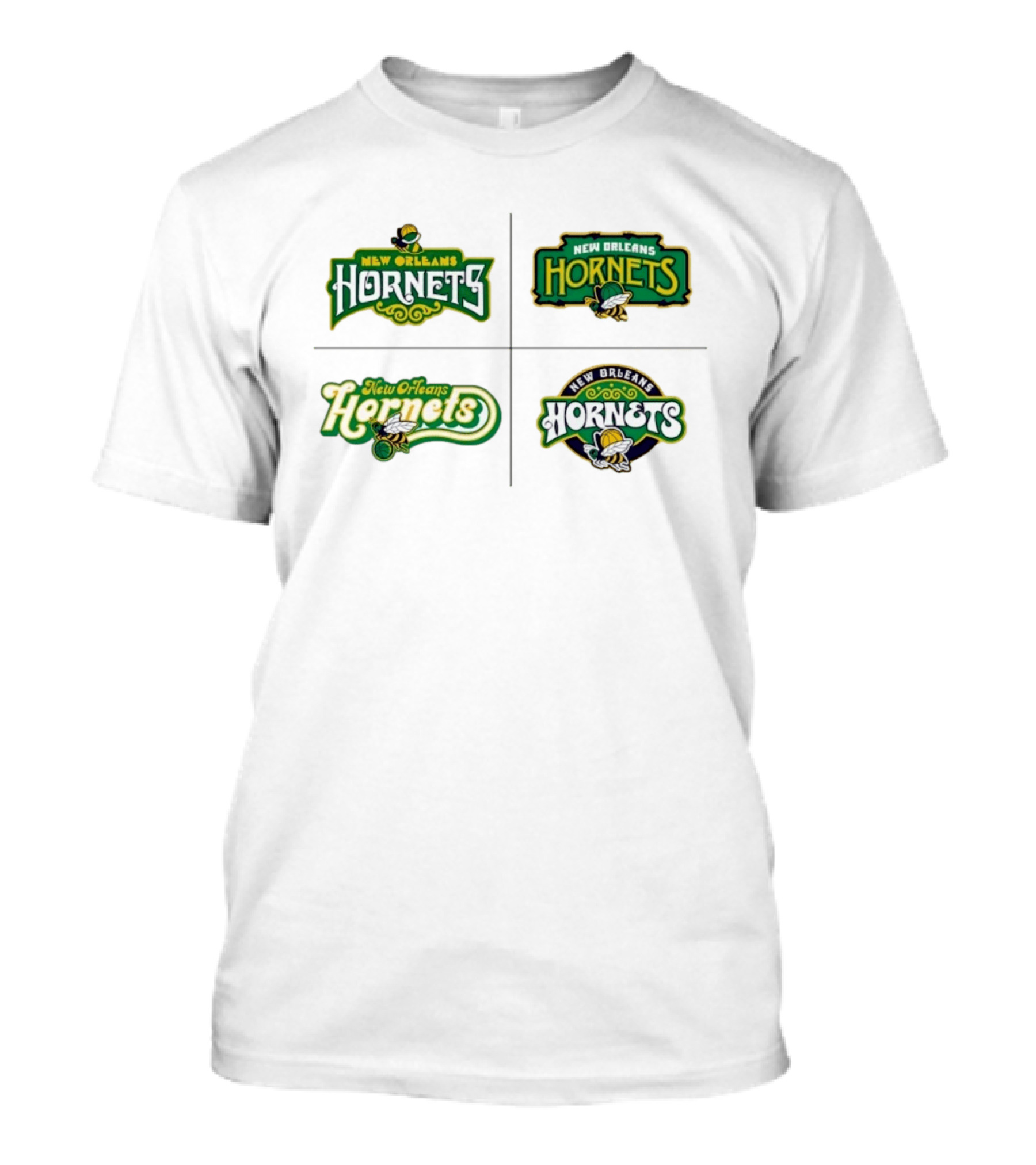New Orleans Hornets Logo Collection Vintage NBA Team Merchandise T-Shirt