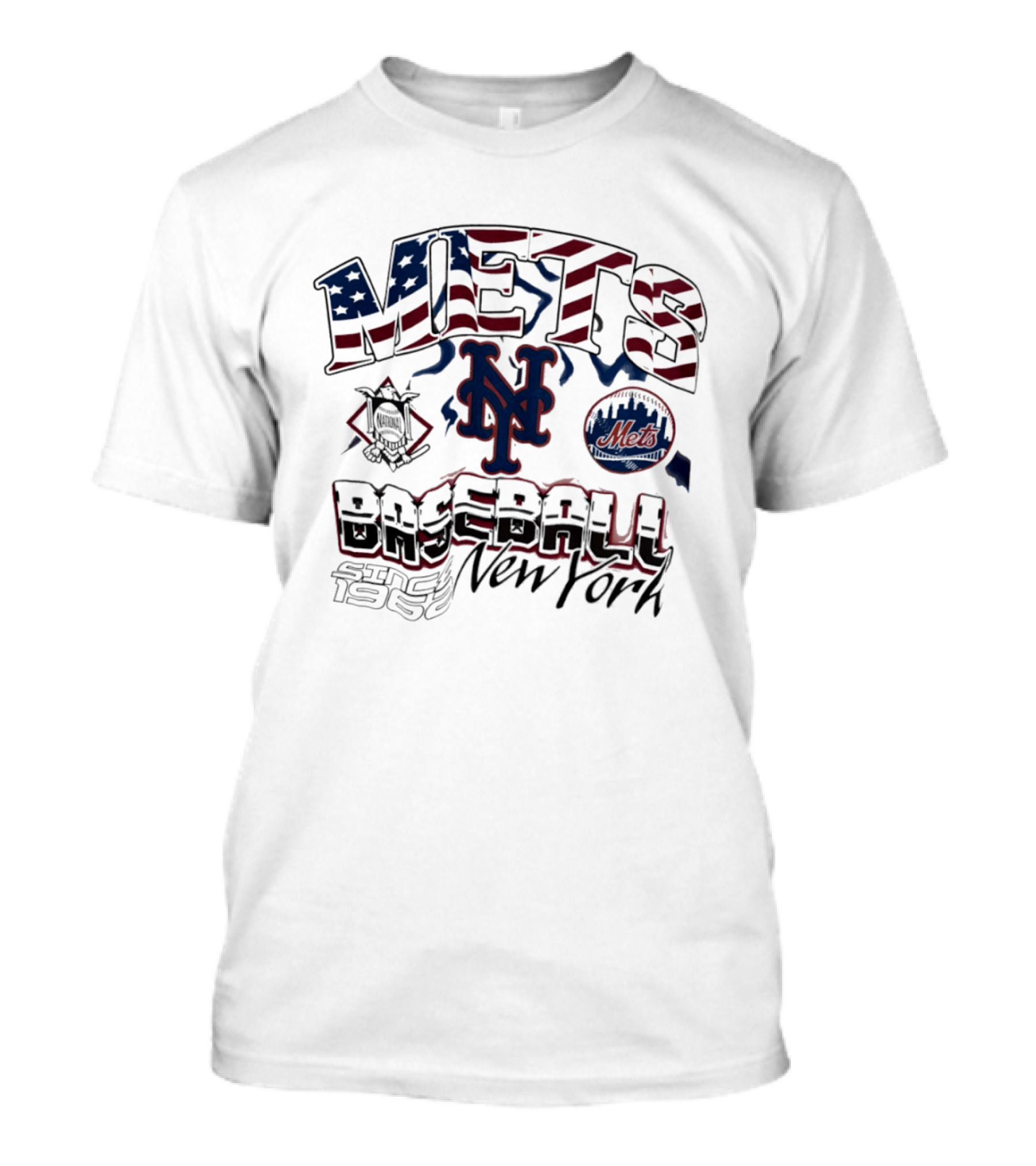 New York Mets Baseball Stars And Stripes Since 1962 T-Shirt