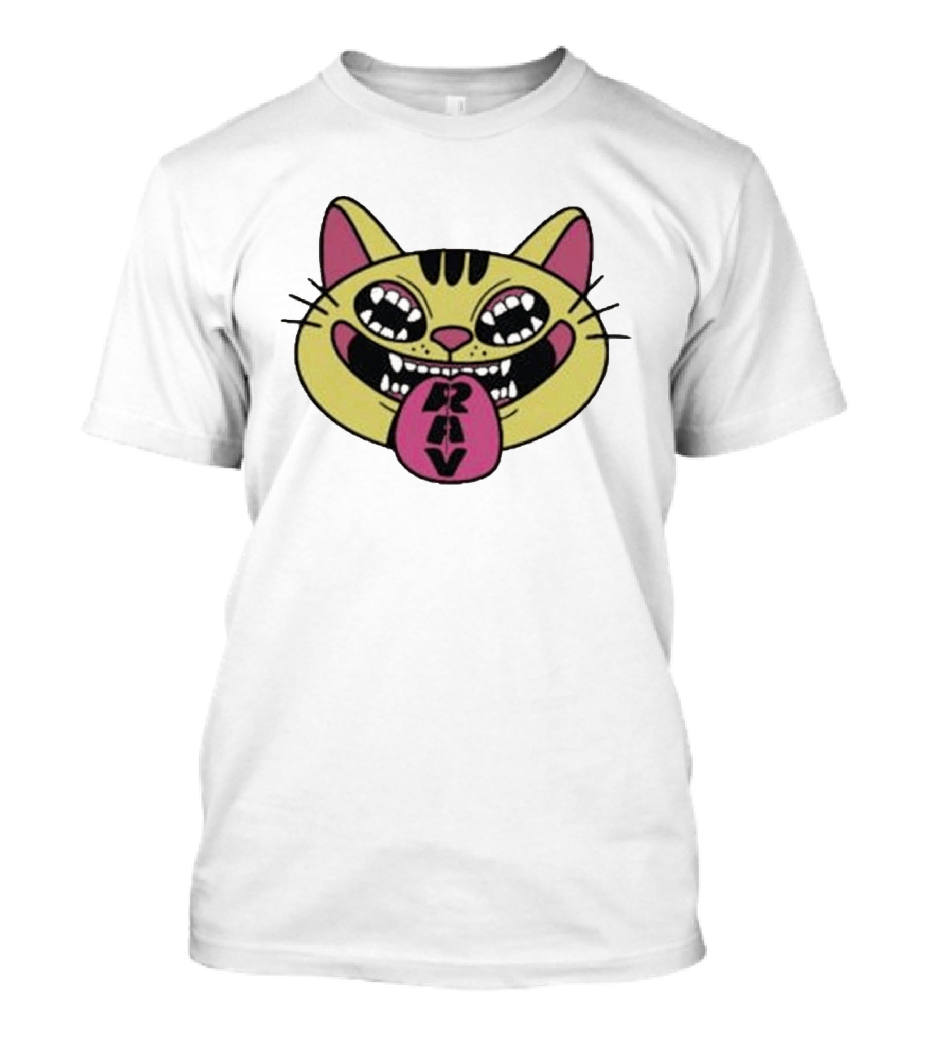 Exociety Rav Cat Vestiges Wild And Funky Cat Face T-Shirt