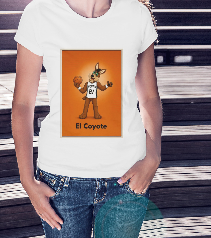 El Coyote Spurs 21 Basketball NBA San Antonio T-Shirt