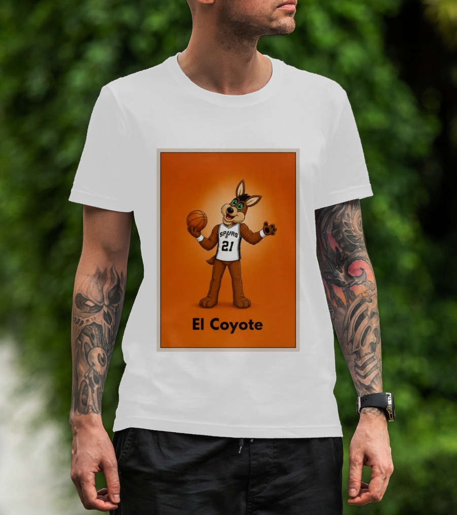 El Coyote Spurs 21 Basketball NBA San Antonio T-Shirt