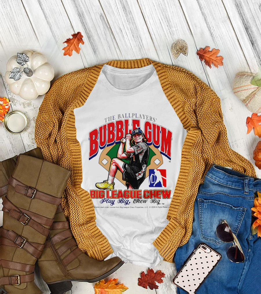 The Ballplayers' Bubble Gum Big League Chew Play Big Chew Big T-Shirt