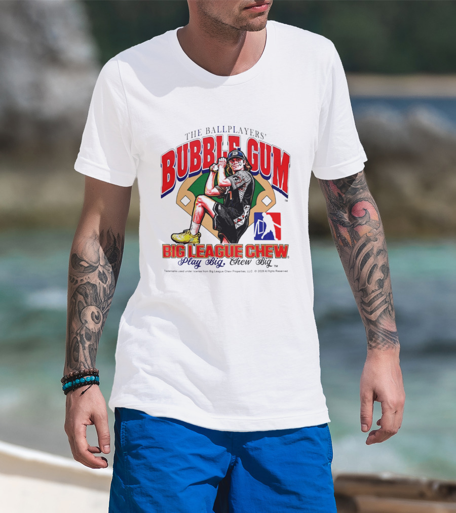 The Ballplayers' Bubble Gum Big League Chew Play Big Chew Big T-Shirt
