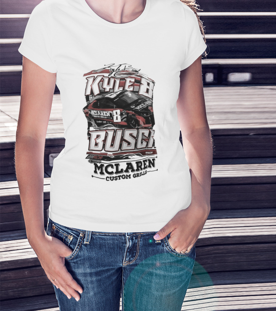 Kyle Busch McLaren Custom Grills NASCAR Racing Car T-Shirt