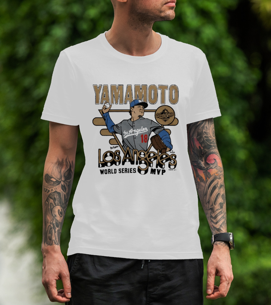 Yamamoto Los Angeles World Series MVP Dodgers Baseball Player T-Shirt