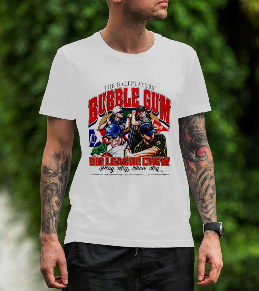 The Ballplayers' Bubble Gum Big League Chew Play Big Chew Big T-Shirt