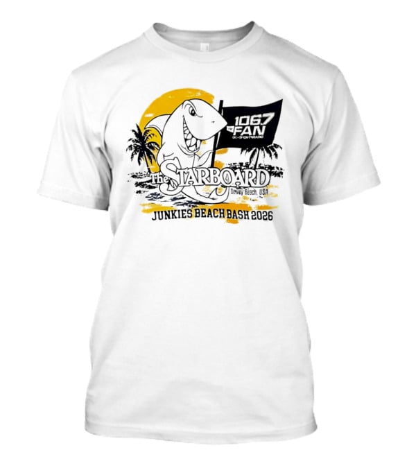 The Starboard 106.7 Junkies Beach Bash Dewey Beach USA 2026 T-Shirt