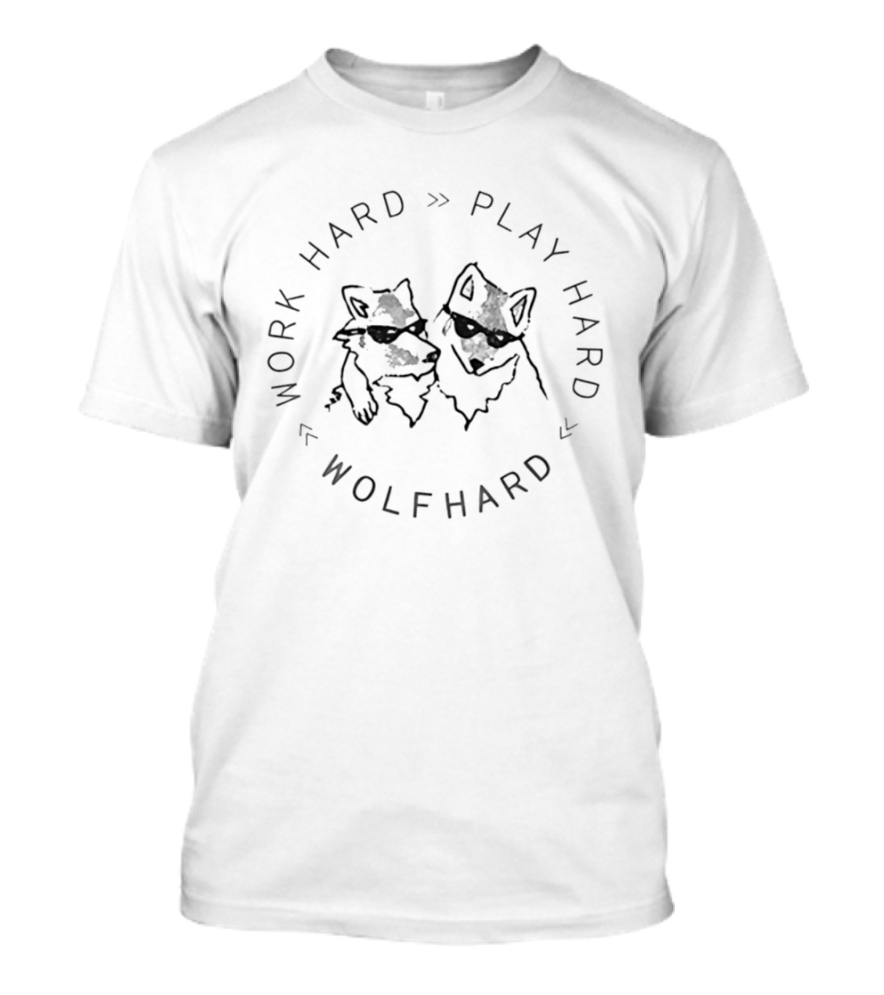 Wolfhard Work Hard Play Hard Wolf Duo T-Shirt