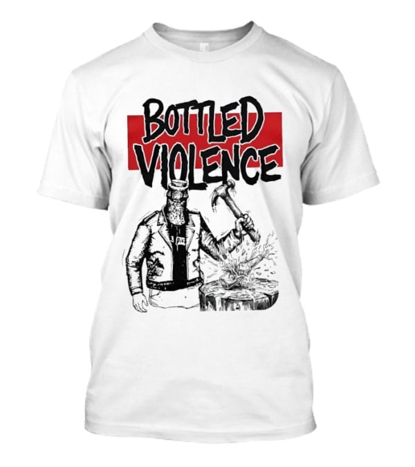 Bottled Violence Character With Hammer And Red T-Shirt
