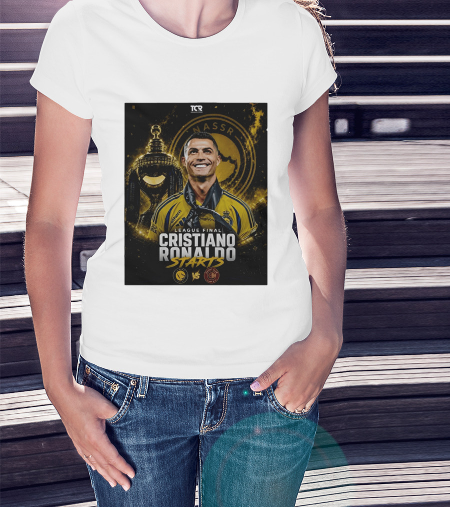 League Final Cristiano Ronaldo Starts Al Nassr Vs Damac Club T-Shirt