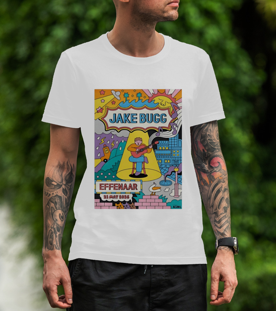 Jake Bugg Effenaar 21 May 2026 Pop Art Style Concert Event T-Shirt