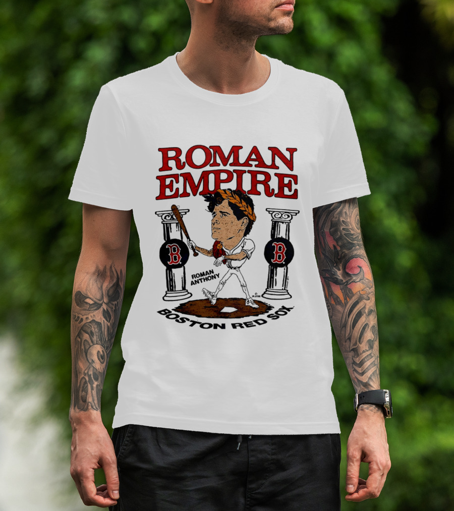 Roman Empire Boston Red Sox Roman Anthony Caricature Player T-Shirt
