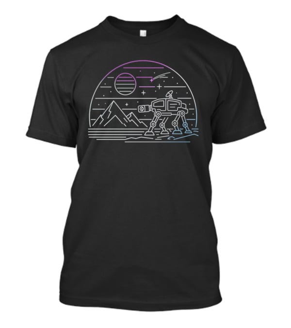 AT AT Walker Hoth Retro Sci Fi Landscape Scene T-Shirt