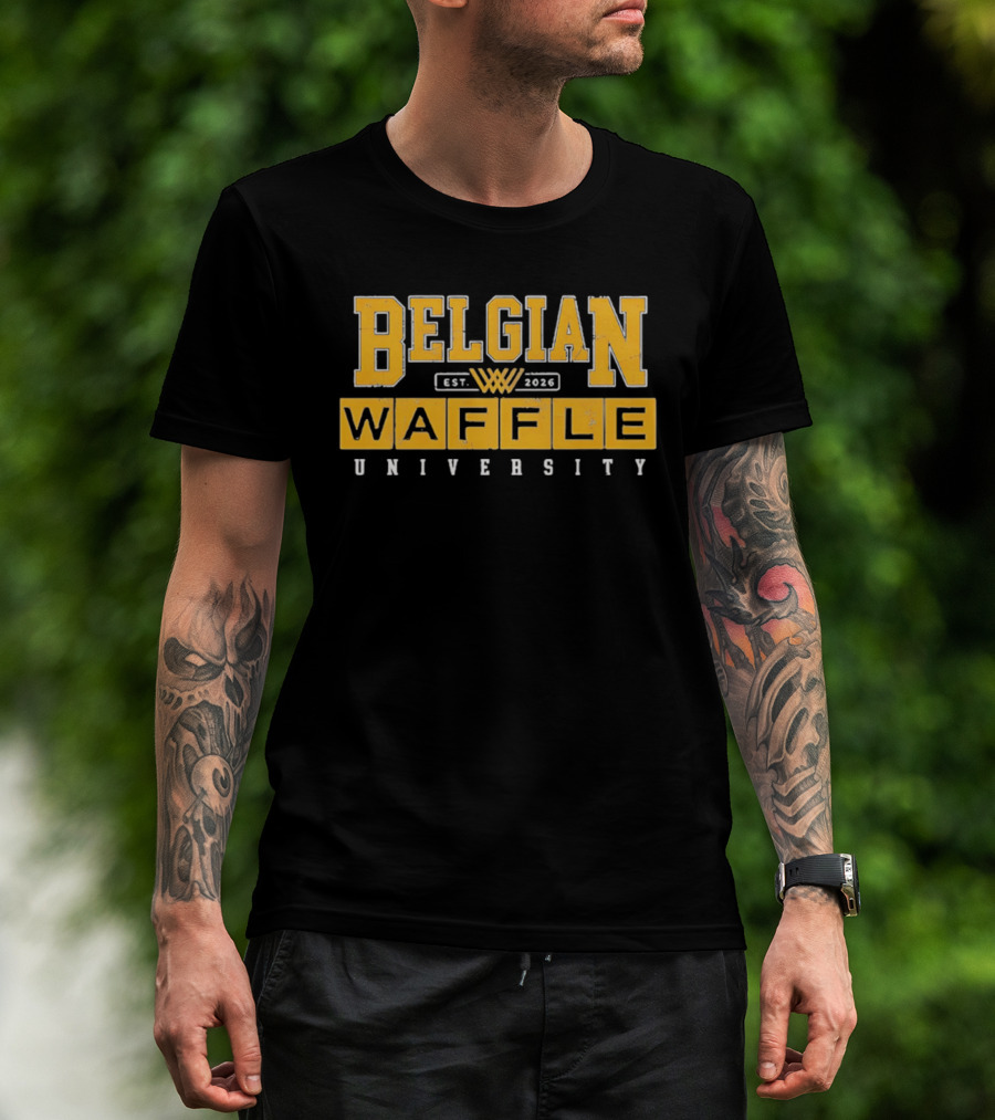 Belgian Waffle University Est 2026 Basketball OKC T-Shirt