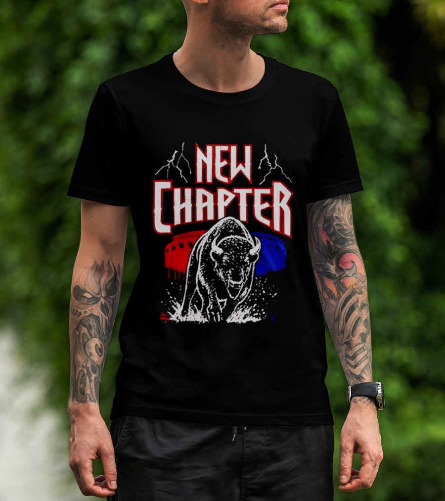 Buffalo Bills New Chapter 2026 New Season Game On Red Blue Buffalo Stadium T-Shirt