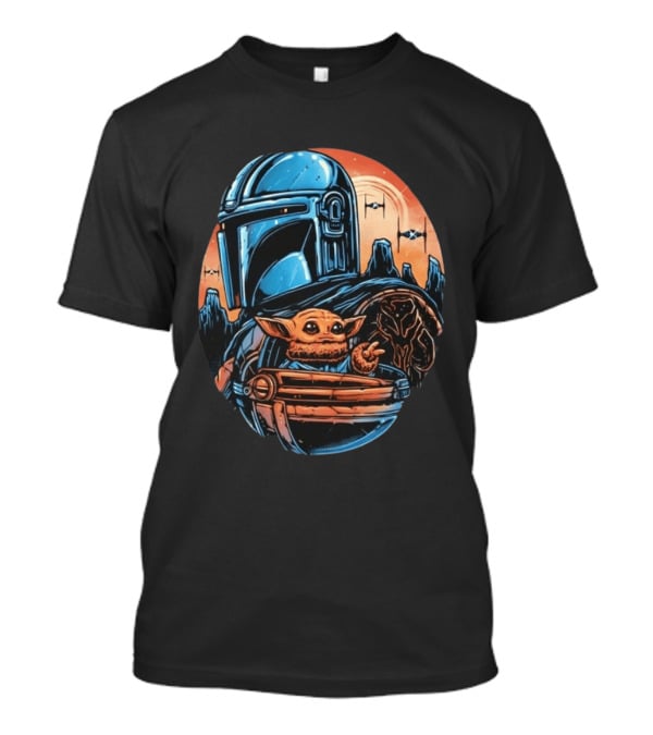 Din Djarin And Grogu Mandalorian Saga Rise Against The Empire T-Shirt