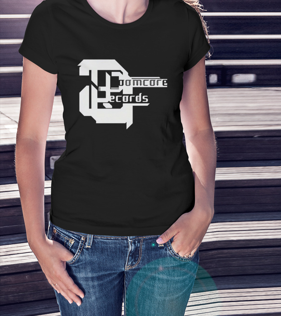 Doomcore Records Bold Stylized T-Shirt