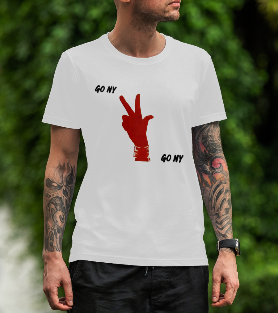 PJalen Brunson 3 Points New York Knicks Go NY Hand Gesture Basketball NBA 2026 T-Shirt