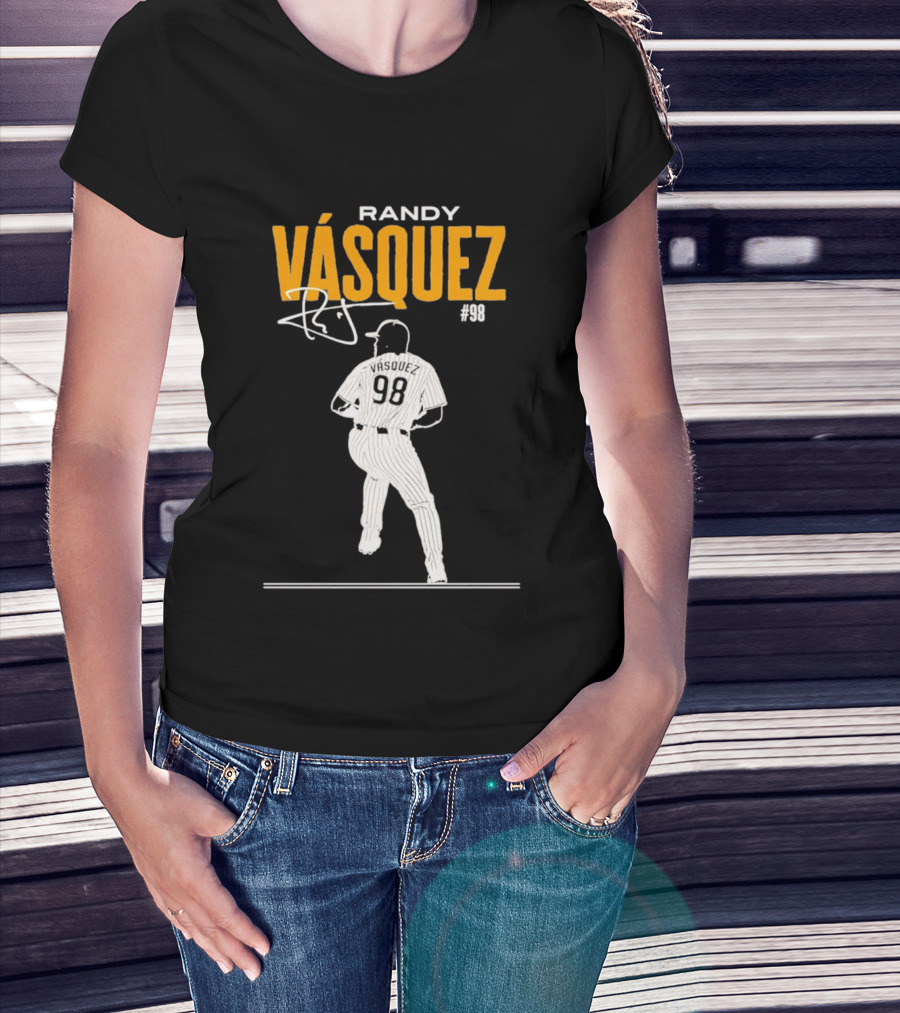 Randy Vázquez 98 San Diego Players Signature T-Shirt