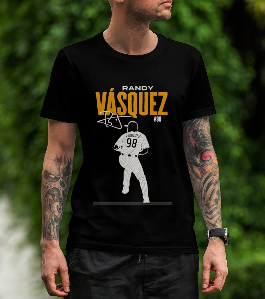 Randy Vázquez 98 San Diego Players Signature T-Shirt