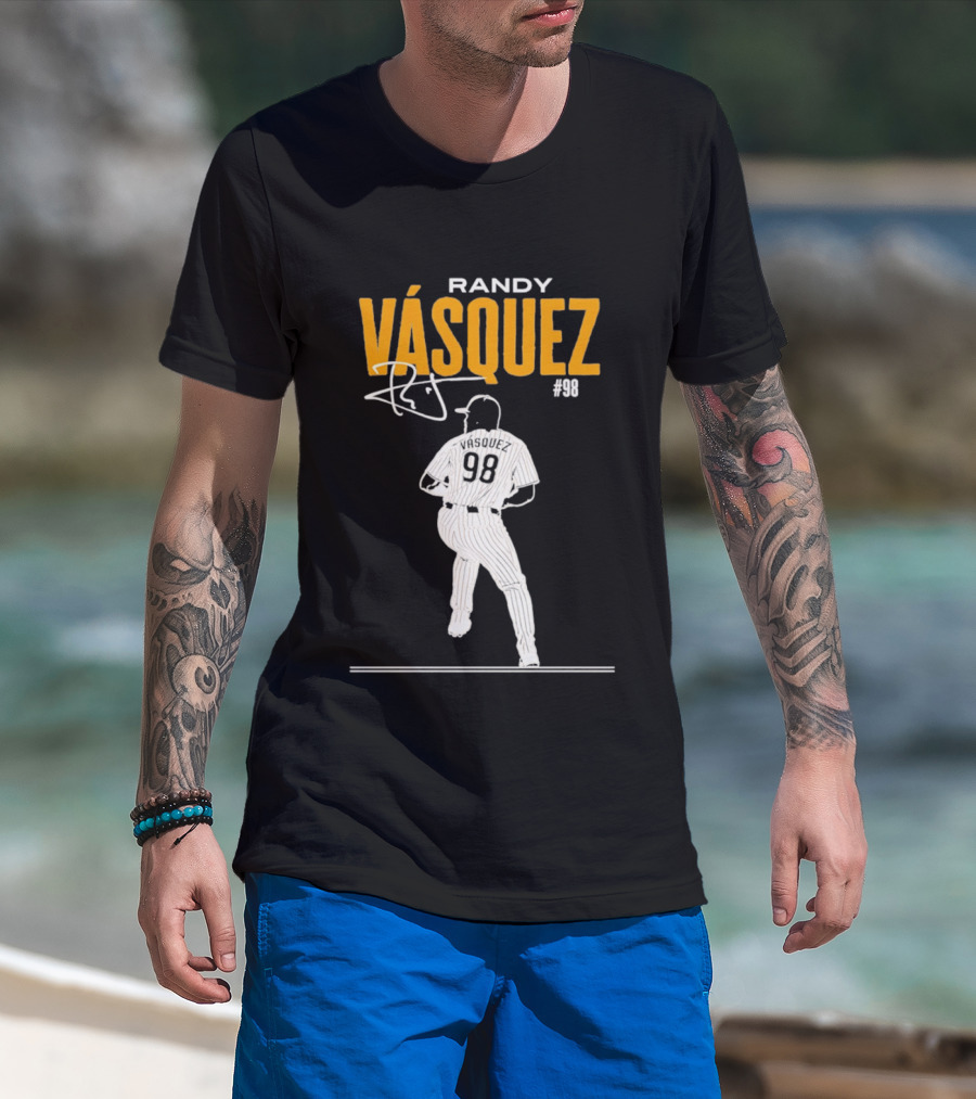 Randy Vázquez 98 San Diego Players Signature T-Shirt