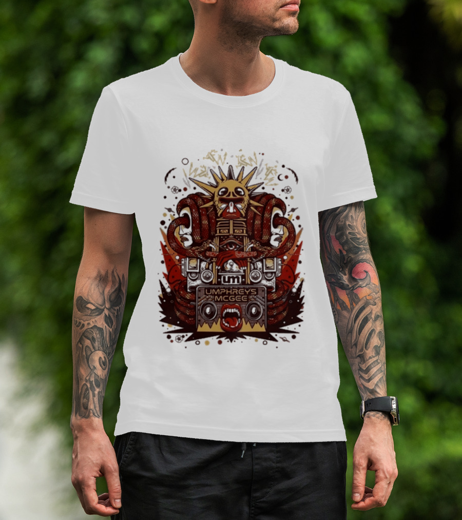 Umphrey's Mcgee Summer Tour 2026 Skeleton And Sunburst T-Shirt