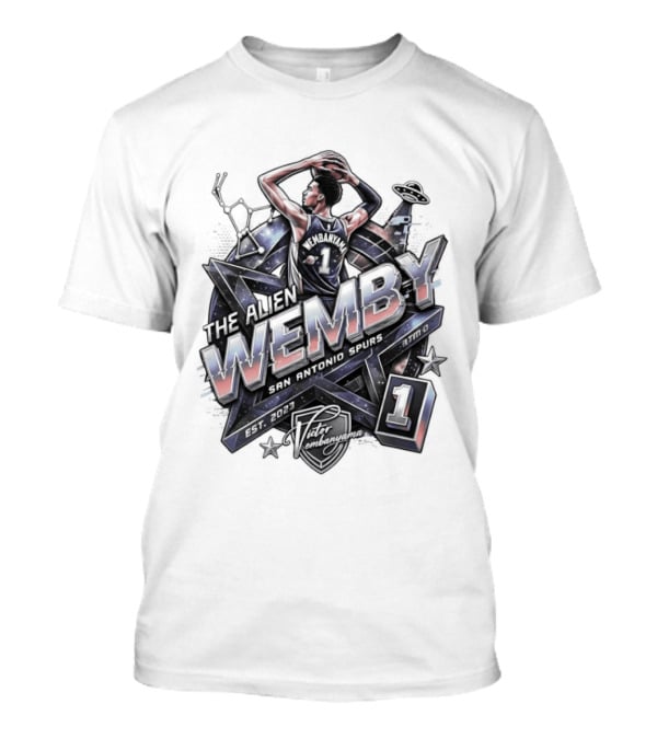 Victor Wembanyama The Alien Wemby San Antonio Spurs Basketball Player Number 1 T-Shirt