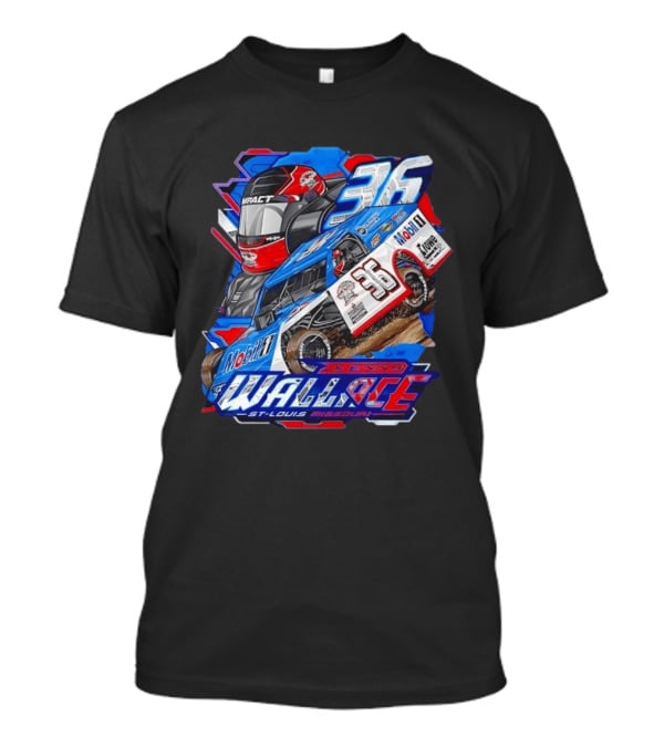 Kenny Wallace 36 Mobil 1 Racing St Louis Missouri Dirt Track T-Shirt