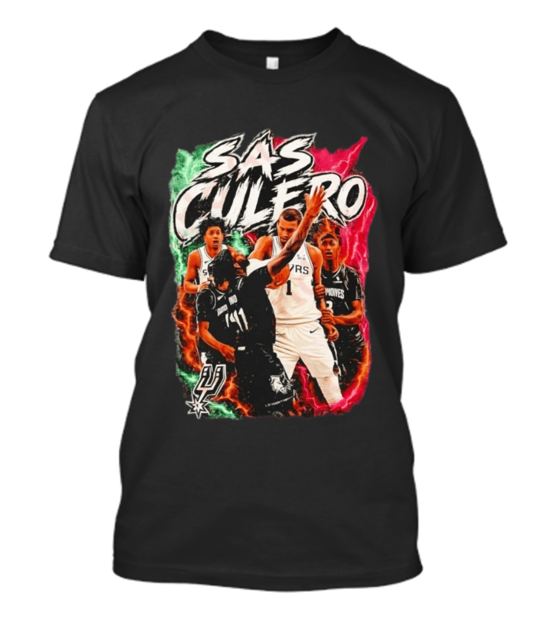San Antonio Spurs SAS Culero Victor Wembanyama Basketball Players T-Shirt