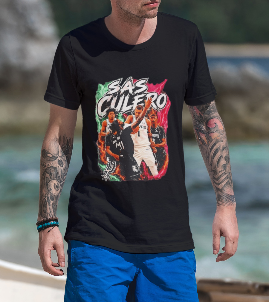 San Antonio Spurs SAS Culero Victor Wembanyama Basketball Players T-Shirt